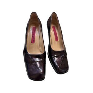 Antonio Barbato women’s black patent leather 3" heels shoes size 6.5 SKU 3546